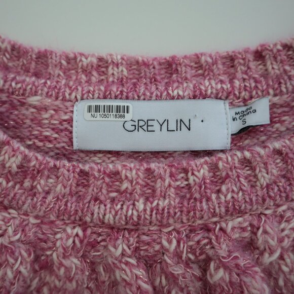 Greylin Ruffle Collar Sparkle Sweater | S - Picture 2 of 6